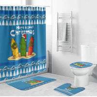 Santa Fist Christmas Bathroom Set Xmas Holiday Patterns - Wonder Print Shop