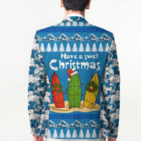 Santa Fist Christmas Blazer Xmas Holiday Patterns - Wonder Print Shop