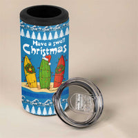 Santa Fist Christmas 4 in 1 Can Cooler Tumbler Xmas Holiday Patterns - Wonder Print Shop