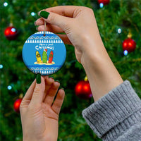 Santa Fist Christmas Ceramic Ornament Xmas Holiday Patterns - Wonder Print Shop