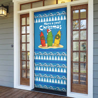 Santa Fist Christmas Door Cover Xmas Holiday Patterns - Wonder Print Shop