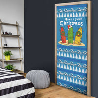 Santa Fist Christmas Door Cover Xmas Holiday Patterns - Wonder Print Shop