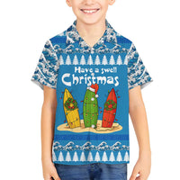 Santa Fist Christmas Family Matching Off Shoulder Short Dress and Hawaiian Shirt Xmas Holiday Patterns - Wonder Print Shop