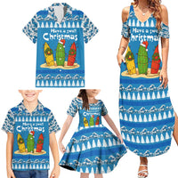 Santa Fist Christmas Family Matching Summer Maxi Dress and Hawaiian Shirt Xmas Holiday Patterns - Wonder Print Shop