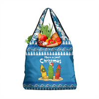 Santa Fist Christmas Grocery Bag Xmas Holiday Patterns - Wonder Print Shop