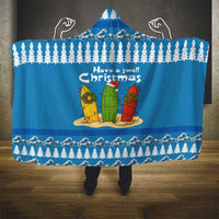 Santa Fist Christmas Hooded Blanket Xmas Holiday Patterns - Wonder Print Shop