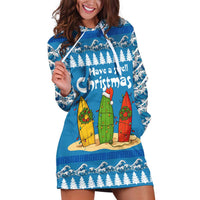 Santa Fist Christmas Hoodie Dress Xmas Holiday Patterns - Wonder Print Shop