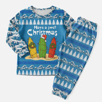 Santa Fist Christmas Pajama Set Xmas Holiday Patterns - Wonder Print Shop