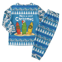 Santa Fist Christmas Pajama Set Xmas Holiday Patterns - Wonder Print Shop