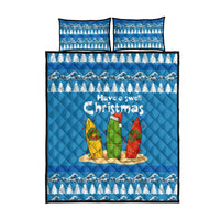 Santa Fist Christmas Quilt Bed Set Xmas Holiday Patterns - Wonder Print Shop