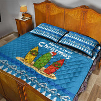 Santa Fist Christmas Quilt Bed Set Xmas Holiday Patterns - Wonder Print Shop