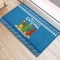 Santa Fist Christmas Rubber Doormat Xmas Holiday Patterns - Wonder Print Shop