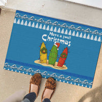 Santa Fist Christmas Rubber Doormat Xmas Holiday Patterns - Wonder Print Shop