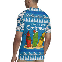 Santa Fist Christmas Rugby Jersey Xmas Holiday Patterns - Wonder Print Shop
