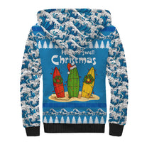 Santa Fist Christmas Sherpa Hoodie Xmas Holiday Patterns - Wonder Print Shop