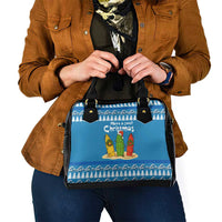 Santa Fist Christmas Shoulder Handbag Xmas Holiday Patterns - Wonder Print Shop