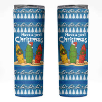 Santa Fist Christmas Skinny Tumbler Xmas Holiday Patterns - Wonder Print Shop