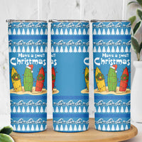 Santa Fist Christmas Skinny Tumbler Xmas Holiday Patterns - Wonder Print Shop