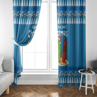 Santa Fist Christmas Window Curtain Xmas Holiday Patterns - Wonder Print Shop