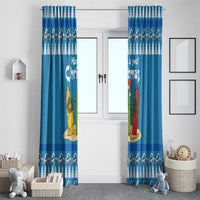 Santa Fist Christmas Window Curtain Xmas Holiday Patterns - Wonder Print Shop