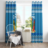 Santa Fist Christmas Window Curtain Xmas Holiday Patterns - Wonder Print Shop