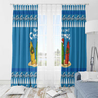 Santa Fist Christmas Window Curtain Xmas Holiday Patterns - Wonder Print Shop