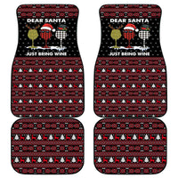Santa Just Bring Wine Christmas Car Mats Xmas Holiday Patterns - Wonder Print Shop