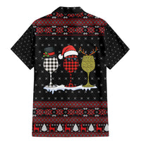 Santa Just Bring Wine Christmas Family Matching Mermaid Dress and Hawaiian Shirt Xmas Holiday Patterns - Wonder Print Shop