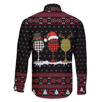 Santa Just Bring Wine Christmas Family Matching Mermaid Dress and Hawaiian Shirt Xmas Holiday Patterns - Wonder Print Shop