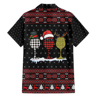 Santa Just Bring Wine Christmas Family Matching Tank Maxi Dress and Hawaiian Shirt Xmas Holiday Patterns - Wonder Print Shop