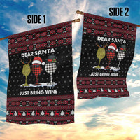 Santa Just Bring Wine Christmas Garden Flag Xmas Holiday Patterns - Wonder Print Shop