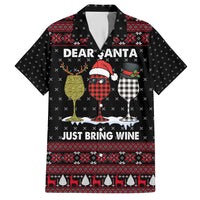 Santa Just Bring Wine Christmas Hawaiian Shirt Xmas Holiday Patterns - Wonder Print Shop