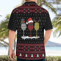 Santa Just Bring Wine Christmas Hawaiian Shirt Xmas Holiday Patterns - Wonder Print Shop