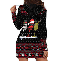Santa Just Bring Wine Christmas Hoodie Dress Xmas Holiday Patterns - Wonder Print Shop
