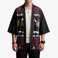 Santa Just Bring Wine Christmas Kimono Xmas Holiday Patterns - Wonder Print Shop