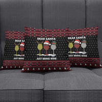 Santa Just Bring Wine Christmas Pillow Cover Xmas Holiday Patterns - Wonder Print Shop