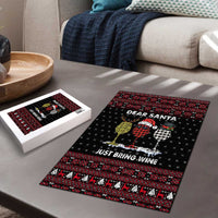 Santa Just Bring Wine Christmas Puzzle Xmas Holiday Patterns - Wonder Print Shop