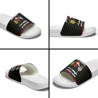 Santa Just Bring Wine Christmas Slide Sandals Xmas Holiday Patterns - Wonder Print Shop