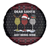 Santa Just Bring Wine Christmas Spare Tire Cover Xmas Holiday Patterns - Wonder Print Shop