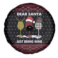 Santa Just Bring Wine Christmas Spare Tire Cover Xmas Holiday Patterns - Wonder Print Shop