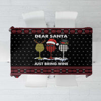 Santa Just Bring Wine Christmas Tablecloth Xmas Holiday Patterns - Wonder Print Shop