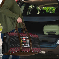 Santa Just Bring Wine Christmas Travel Bag Xmas Holiday Patterns - Wonder Print Shop