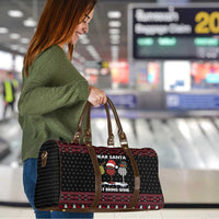 Santa Just Bring Wine Christmas Travel Bag Xmas Holiday Patterns - Wonder Print Shop