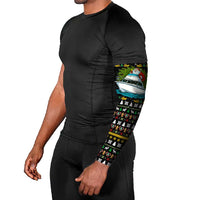 Santa On A Boat Christmas Arm Sleeves Xmas Holiday Patterns - Wonder Print Shop