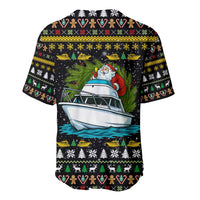 Santa On A Boat Christmas Baseball Jersey Xmas Holiday Patterns - Wonder Print Shop