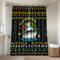 Santa On A Boat Christmas Bathroom Set Xmas Holiday Patterns - Wonder Print Shop
