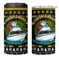 Santa On A Boat Christmas 4 in 1 Can Cooler Tumbler Xmas Holiday Patterns - Wonder Print Shop