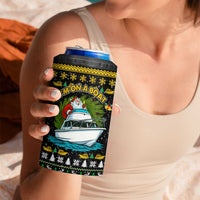 Santa On A Boat Christmas 4 in 1 Can Cooler Tumbler Xmas Holiday Patterns - Wonder Print Shop