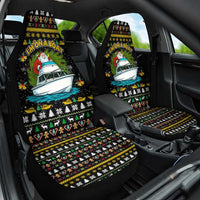 Santa On A Boat Christmas Car Seat Cover Xmas Holiday Patterns - Wonder Print Shop