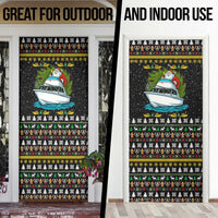 Santa On A Boat Christmas Door Cover Xmas Holiday Patterns - Wonder Print Shop